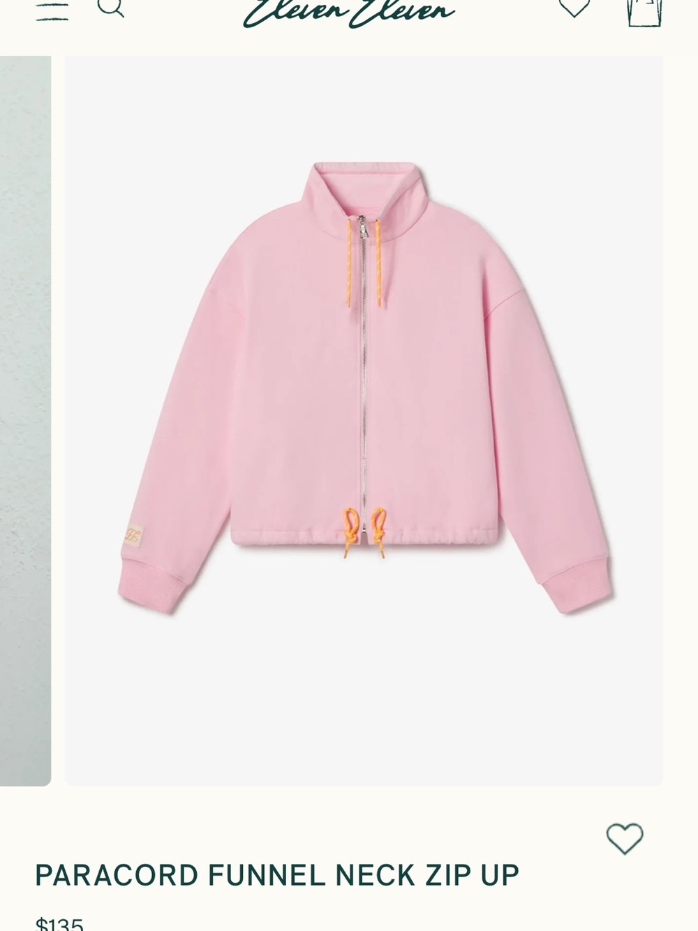 Pink Zip-Up Funnel Neck - Picture 6 of 6